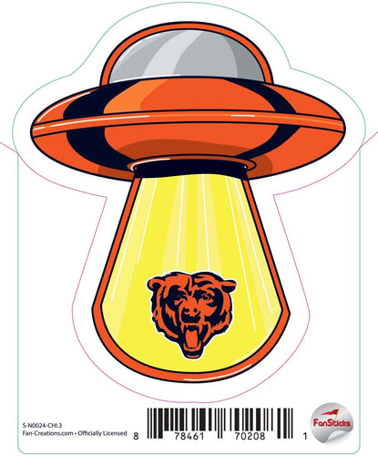 Fan Creations Decal Chicago Bears 3in Decal UFO Beam