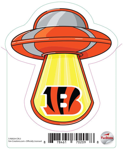 Fan Creations Decal Cincinnati Bengals 3in Decal UFO Beam