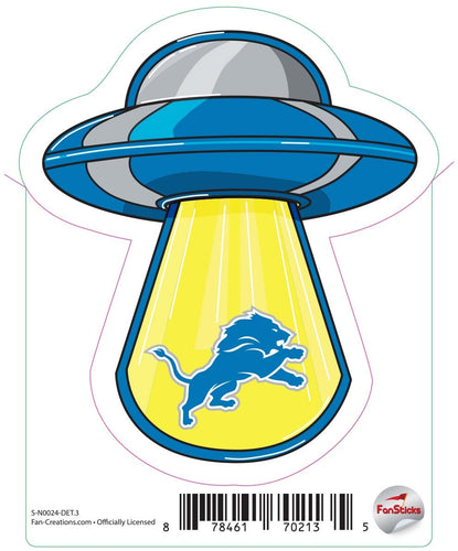 Fan Creations Decal Detroit Lions 3in Decal UFO Beam