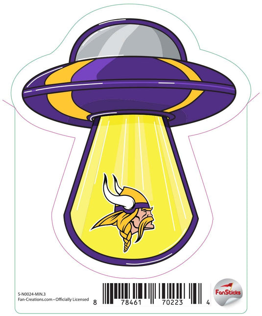 Fan Creations Decal Minnesota Vikings 3in Decal UFO Beam