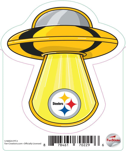 Fan Creations Decal Pittsburgh Steelers 3in Decal  UFO Beam