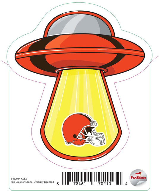 Fan Creations Decal Cleveland Browns 3in Decal UFO Beam