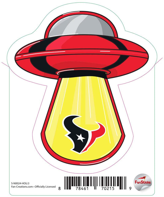 Fan Creations Decal Houston Texans 3in Decal UFO Beam