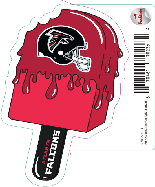 Fan Creations Decal Atlanta Falcons 3in Decal Ice Cream Melting