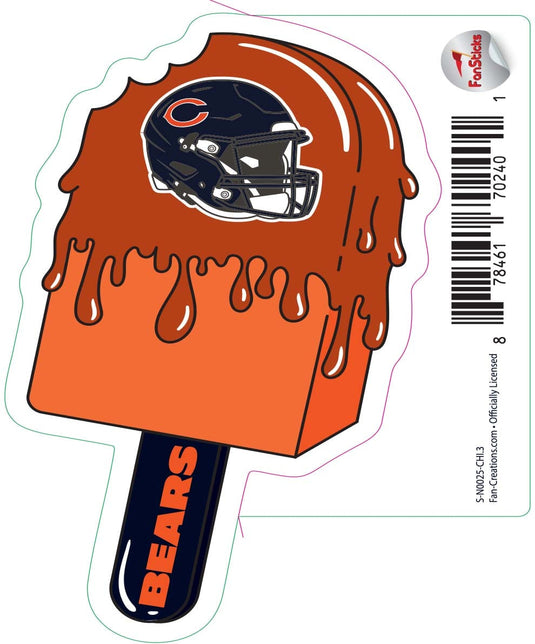 Fan Creations Decal Chicago Bears 3in Decal Ice Cream Melting