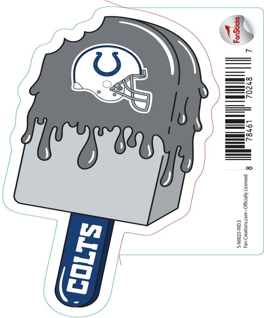 Fan Creations Decal Indianapolis Colts 3in Decal Ice Cream Melting