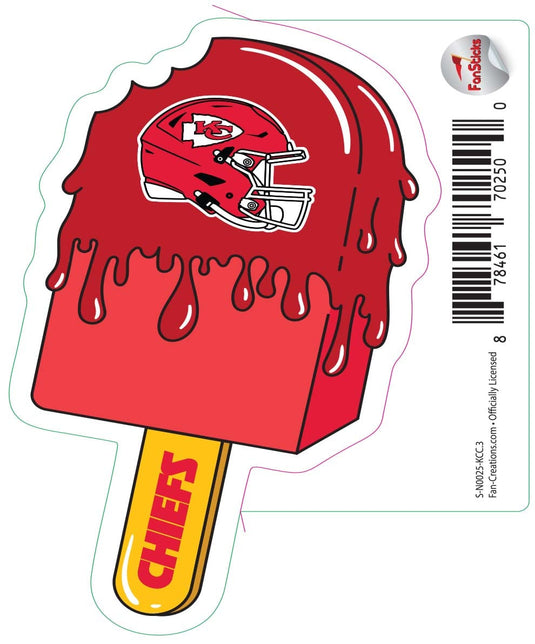 Fan Creations Decal Kansas City Chiefs 3in Decal Ice Cream Melting