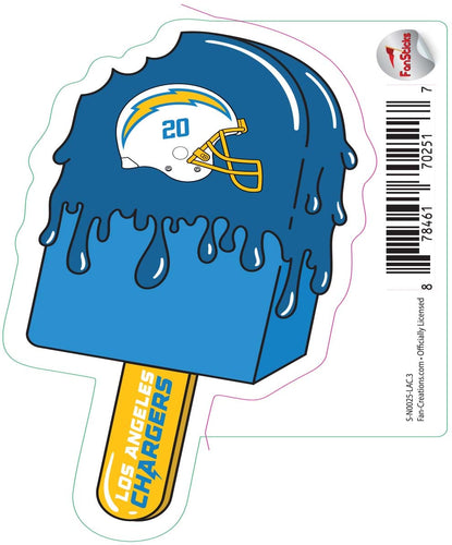 Fan Creations Decal Los Angeles Chargers 3in Decal Ice Cream Melting