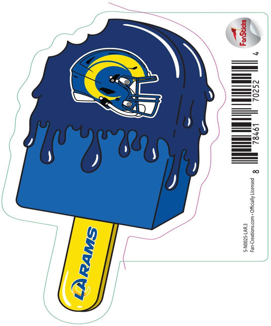 Fan Creations Decal Los Angeles Rams 3in Decal Ice Cream Melting
