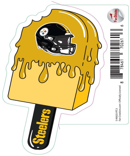 Fan Creations Decal Pittsburgh Steelers 3in Decal  Ice Cream Melting