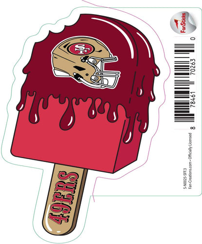 Fan Creations Decal San Francisco 49ers 3in Decal - Ice Cream Melting