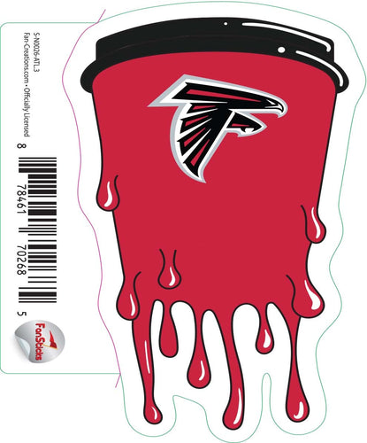 Fan Creations Decal Atlanta Falcons 3in Decal Cup Melting