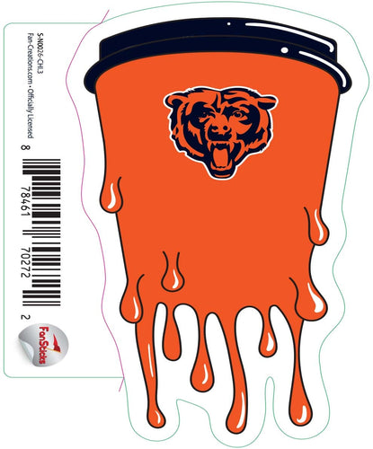 Fan Creations Decal Chicago Bears 3in Decal Cup Melting