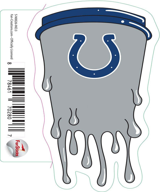 Fan Creations Decal Indianapolis Colts 3in Decal Cup Melting