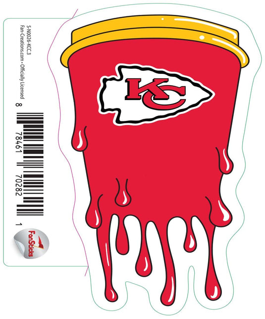 Fan Creations Decal Kansas City Chiefs 3in Decal Cup Melting