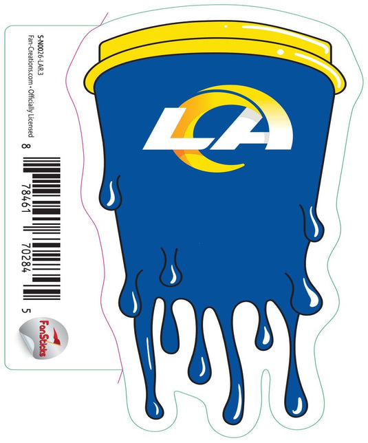 Fan Creations Decal Los Angeles Rams 3in Decal Cup Melting