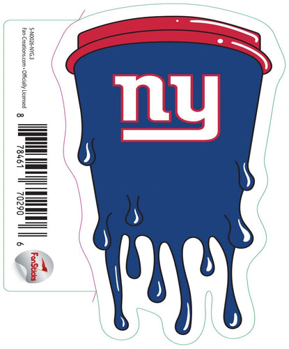 Fan Creations Decal New York Giants 3in Decal Cup Melting