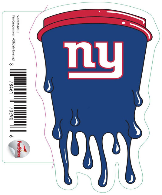 Fan Creations Decal New York Giants 3in Decal Cup Melting