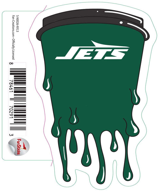 Fan Creations Decal New York Jets 3in Decal Cup Melting