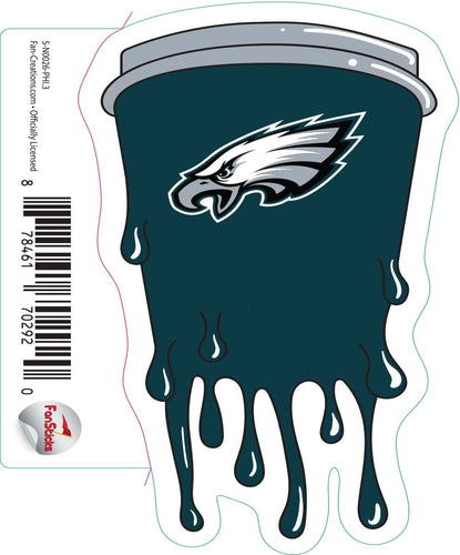 Fan Creations Decal Philadelphia Eagles 3in Decal Cup Melting