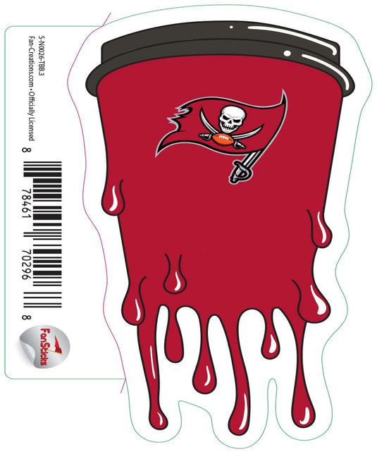 Fan Creations Decal Tampa Bay Buccaneers 3in Decal - Cup Melting