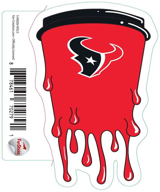 Fan Creations Decal Houston Texans 3in Decal Cup Melting