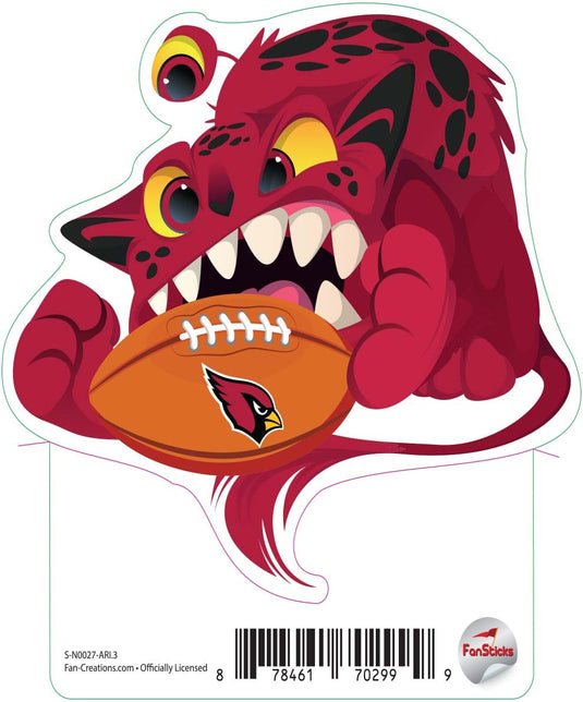 Fan Creations Decal Arizona Cardinals 3in Decal Cat Monster