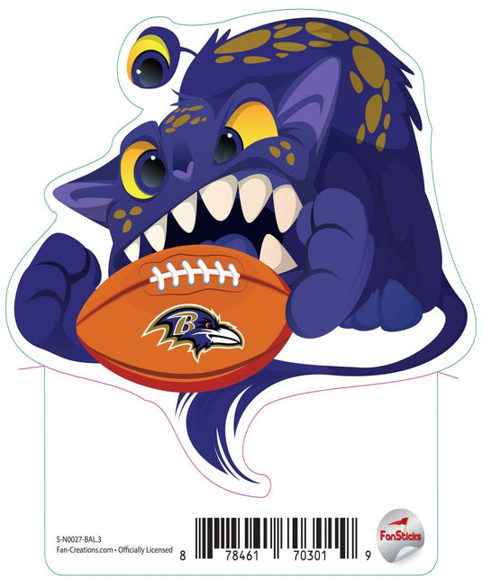 Fan Creations Decal Baltimore Ravens 3in Decal Cat Monster