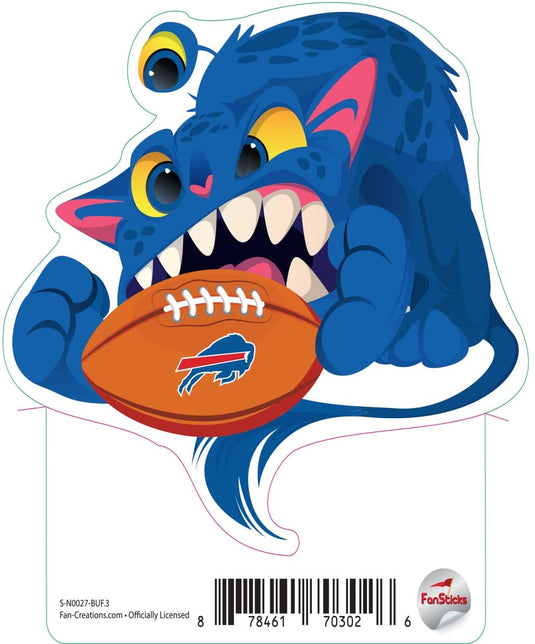 Fan Creations Decal Buffalo Bills 3in Decal Cat Monster