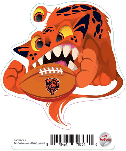 Fan Creations Decal Chicago Bears 3in Decal Cat Monster