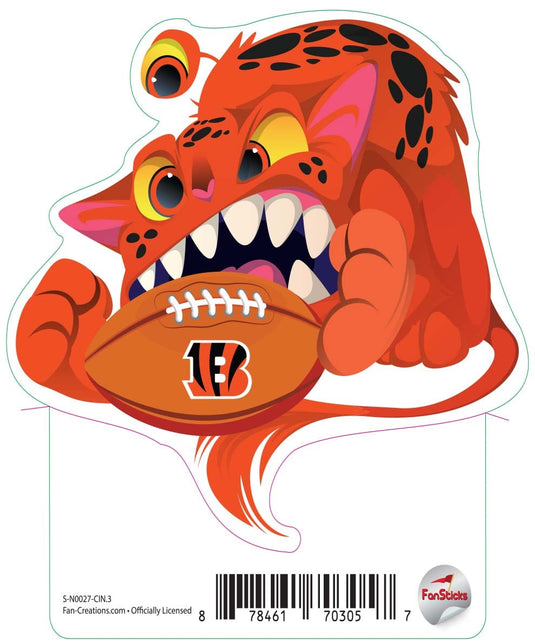 Fan Creations Decal Cincinnati Bengals 3in Decal Cat Monster