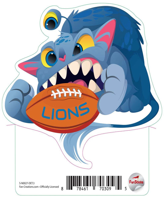 Fan Creations Decal Detroit Lions 3in Decal Cat Monster