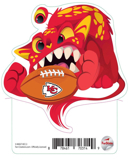 Fan Creations Decal Kansas City Chiefs 3in Decal Cat Monster