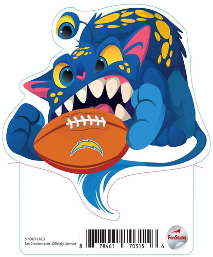 Fan Creations Decal Los Angeles Chargers 3in Decal Cat Monster