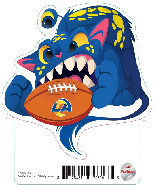 Fan Creations Decal Los Angeles Rams 3in Decal Cat Monster