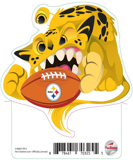 Fan Creations Decal Pittsburgh Steelers 3in Decal  Cat Monster