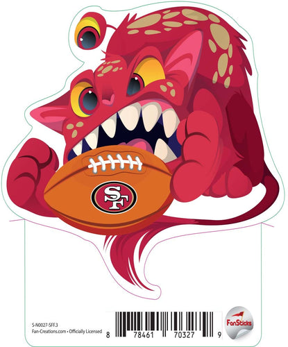 Fan Creations Decal San Francisco 49ers 3in Decal - Cat Monster