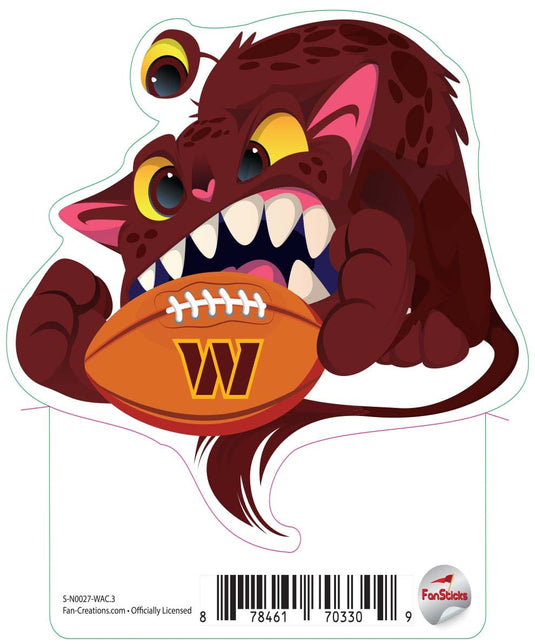 Fan Creations Decal Washington Commanders 3in Decal - Cat Monster