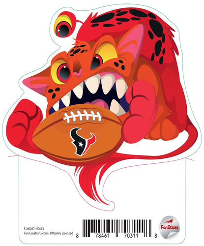 Fan Creations Decal Houston Texans 3in Decal Cat Monster