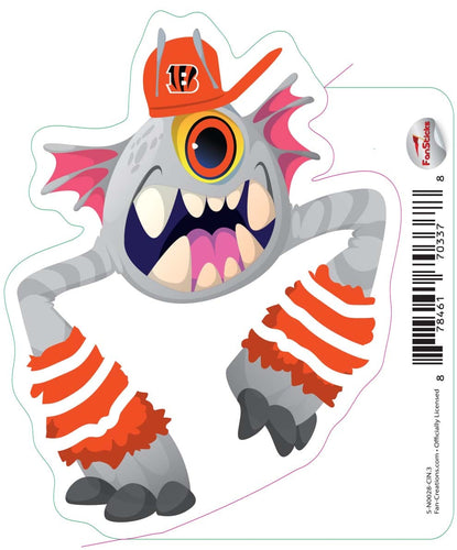 Fan Creations Decal Cincinnati Bengals 3in Decal Cyclone Monster