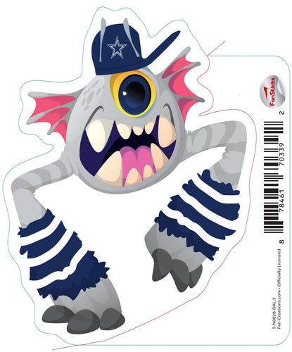 Fan Creations Decal Dallas Cowboys 3in Decal Cyclone Monster