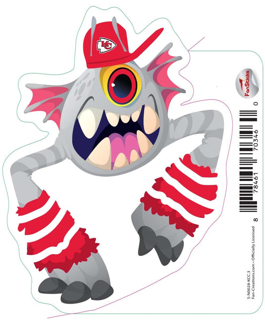 Fan Creations Decal Kansas City Chiefs 3in Decal Cyclone Monster