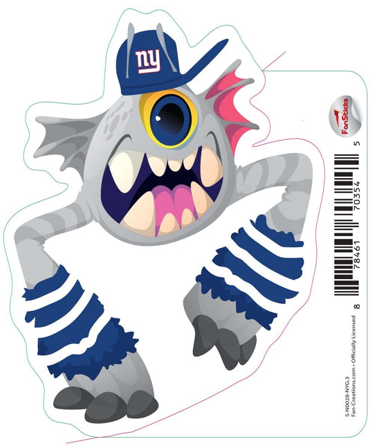 Fan Creations Decal New York Giants 3in Decal Cyclone Monster