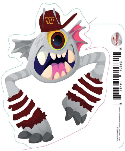 Fan Creations Decal Washington Commanders 3in Decal - Cyclone Monster