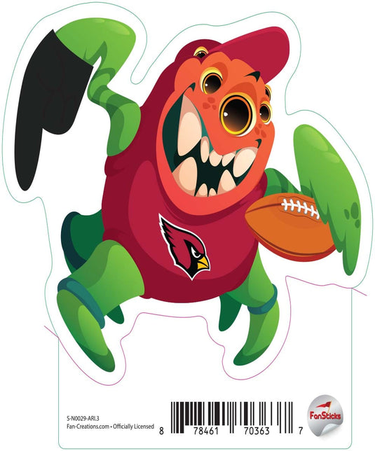 Fan Creations Decal Arizona Cardinals 3in Decal Three Eyed Monster