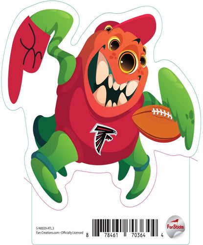 Fan Creations Decal Atlanta Falcons 3in Decal Three Eyed Monster