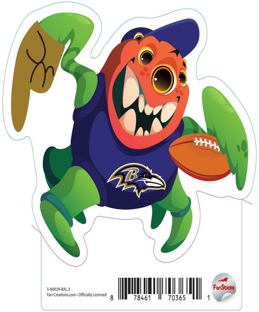 Fan Creations Decal Baltimore Ravens 3in Decal Three Eyed Monster