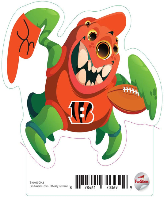 Fan Creations Decal Cincinnati Bengals 3in Decal Three Eyed Monster