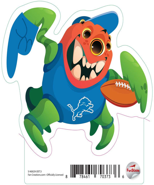 Fan Creations Decal Detroit Lions 3in Decal Three Eyed Monster