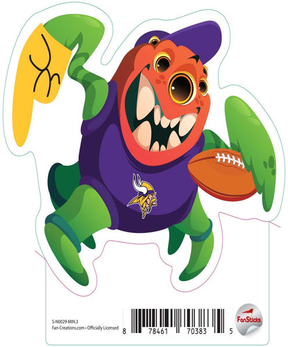 Fan Creations Decal Minnesota Vikings 3in Decal Three Eyed Monster